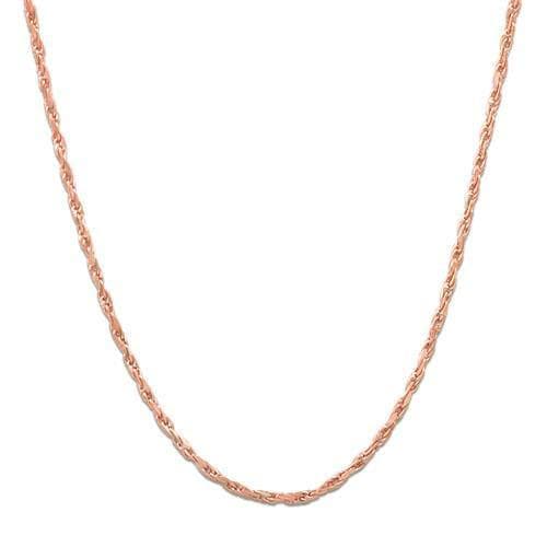 18" 1.0mm Flex Rope Chain in Rose Gold